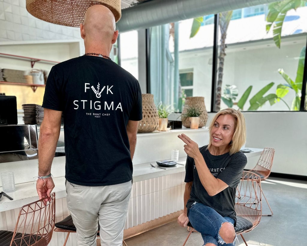 Patrick Lingle, The Burnt Chef Project US Representative and Erin Lavan, Dish Miami founder