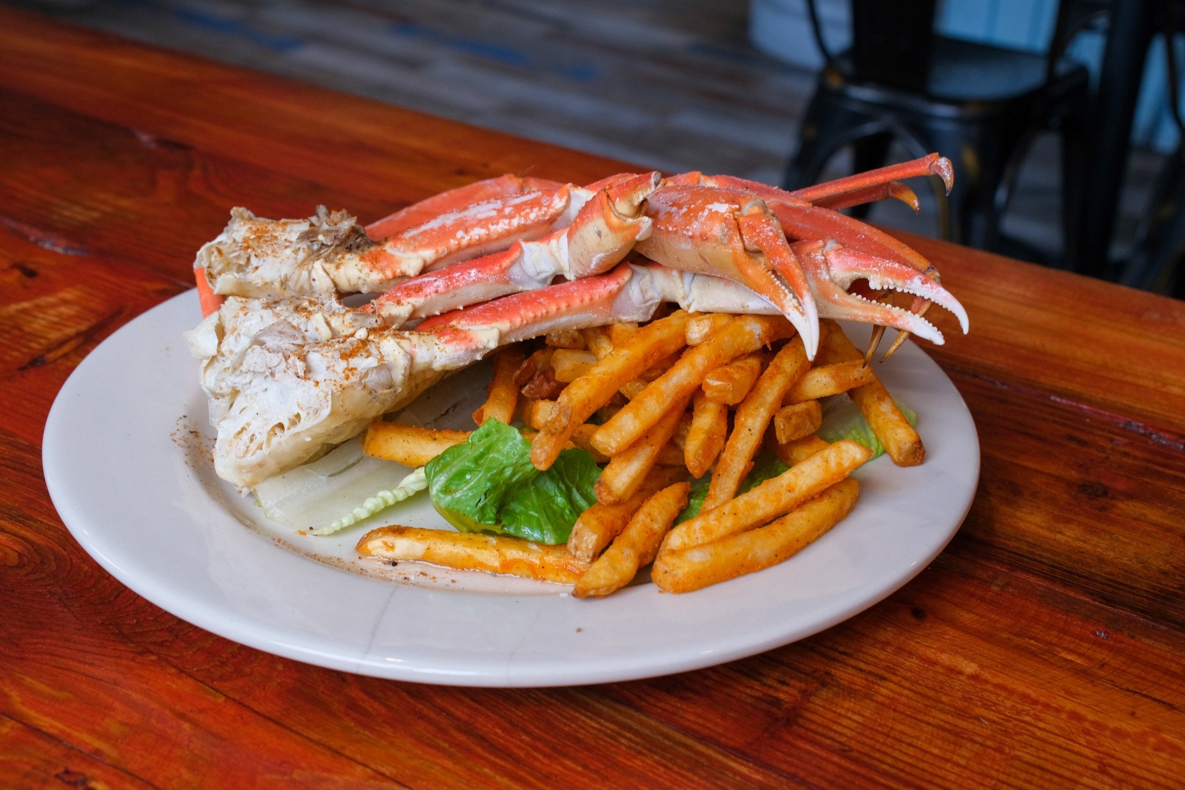 Crab dishes at CJ's Crab Shack in South Beach