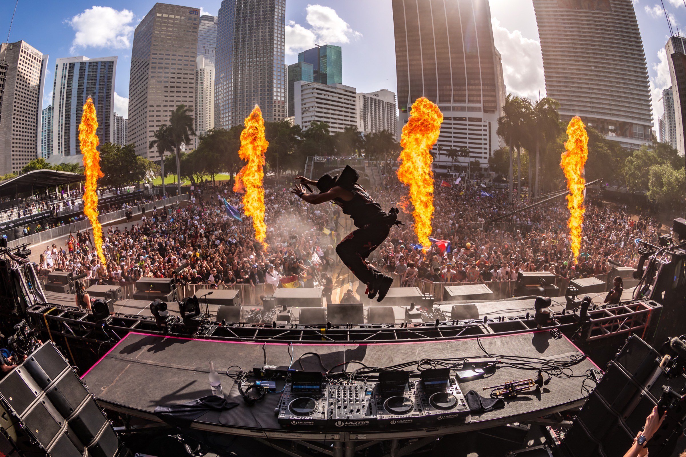 Ultra Music Festival crowd at Bayfront Park during Miami Music Week