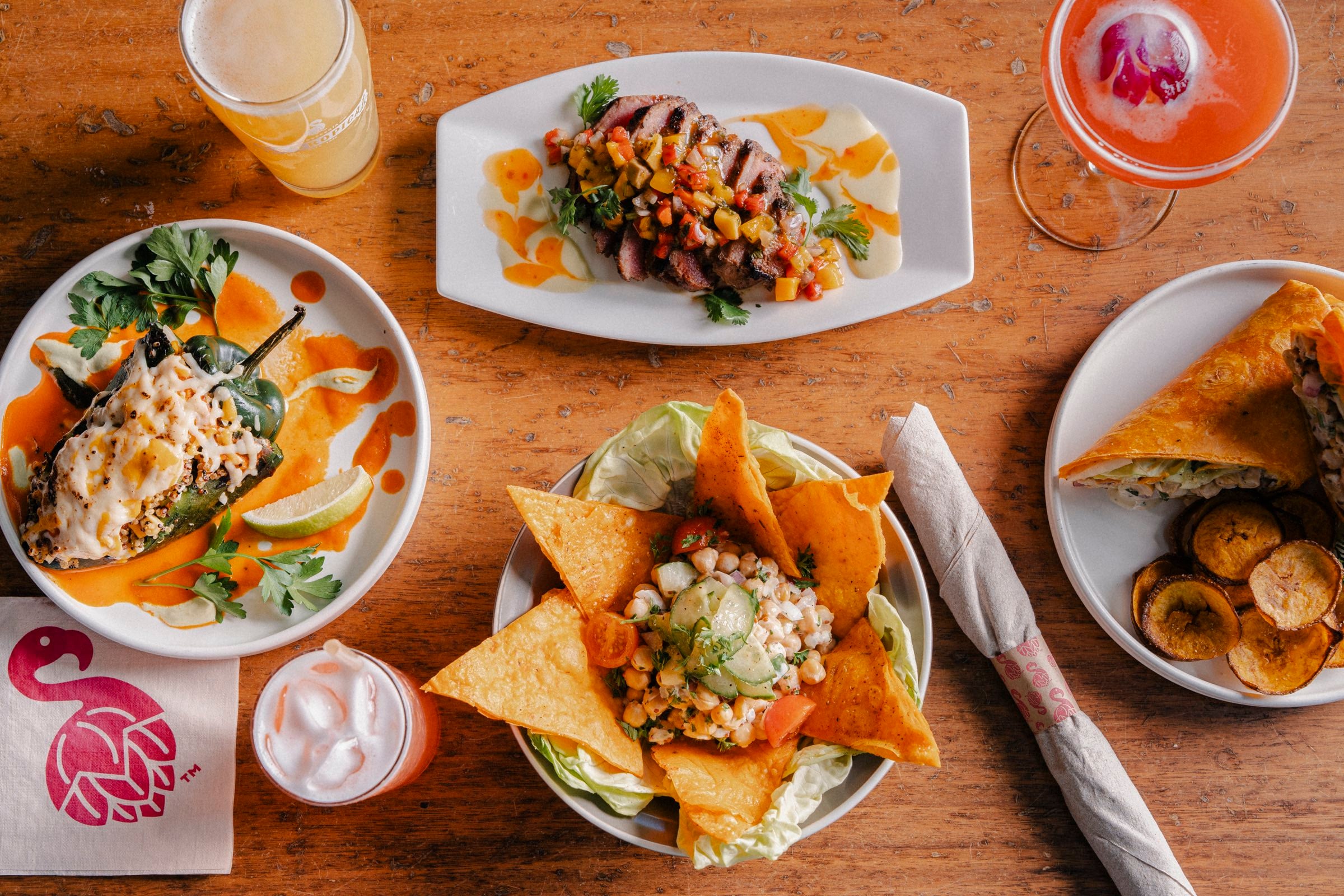 Cervecería La Tropical food spread