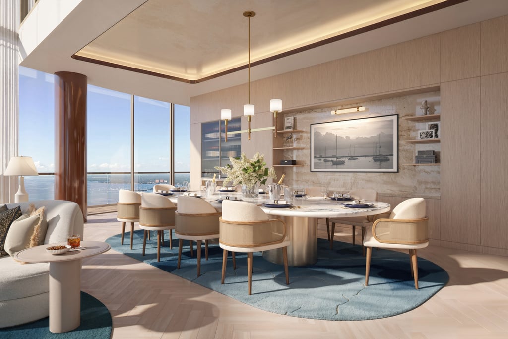 Cipriani Residences Brickell penthouse dining room