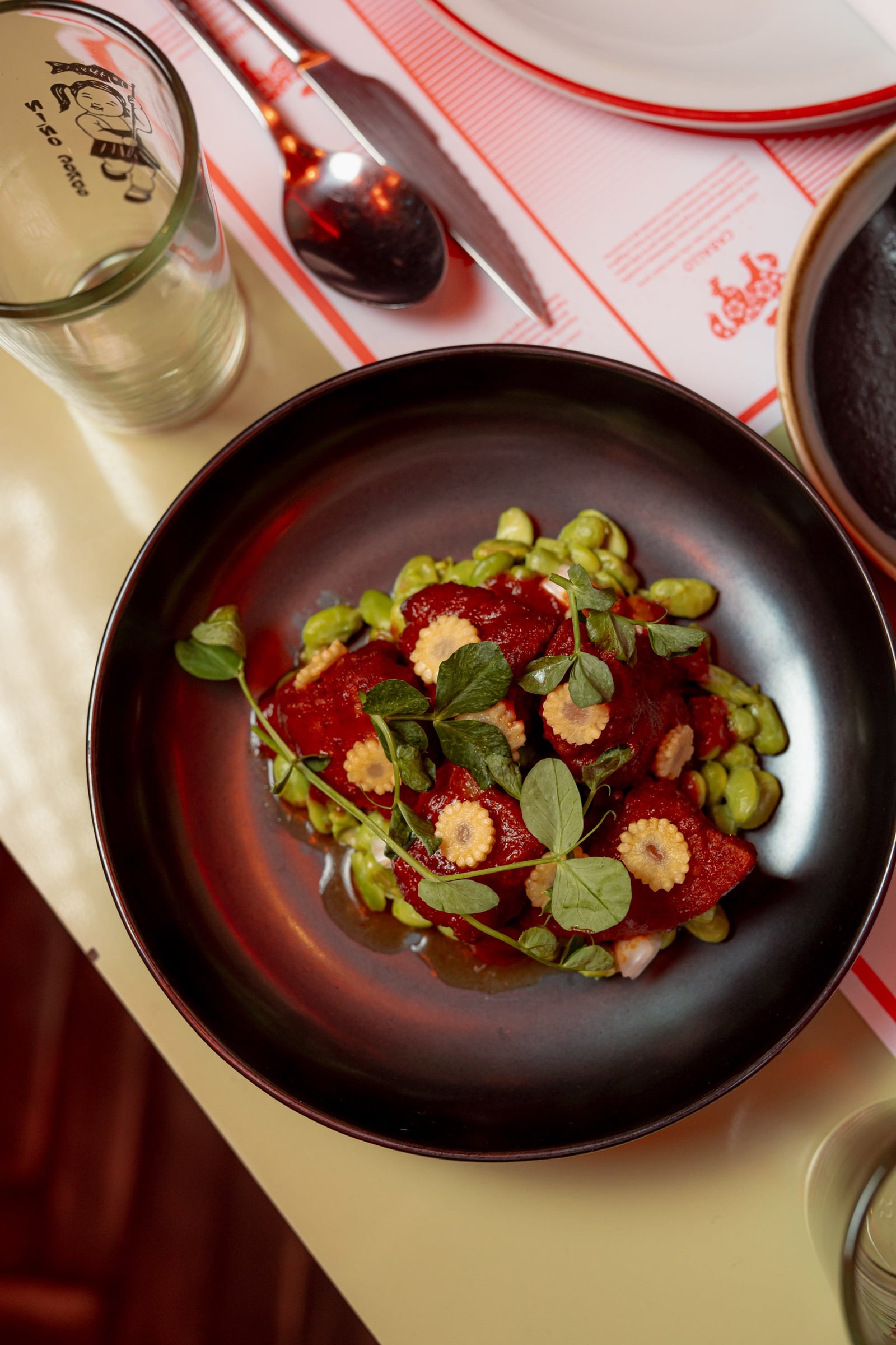 Grilled sweetbreads with kimchi and edamame at Niño Gordo Wynwood