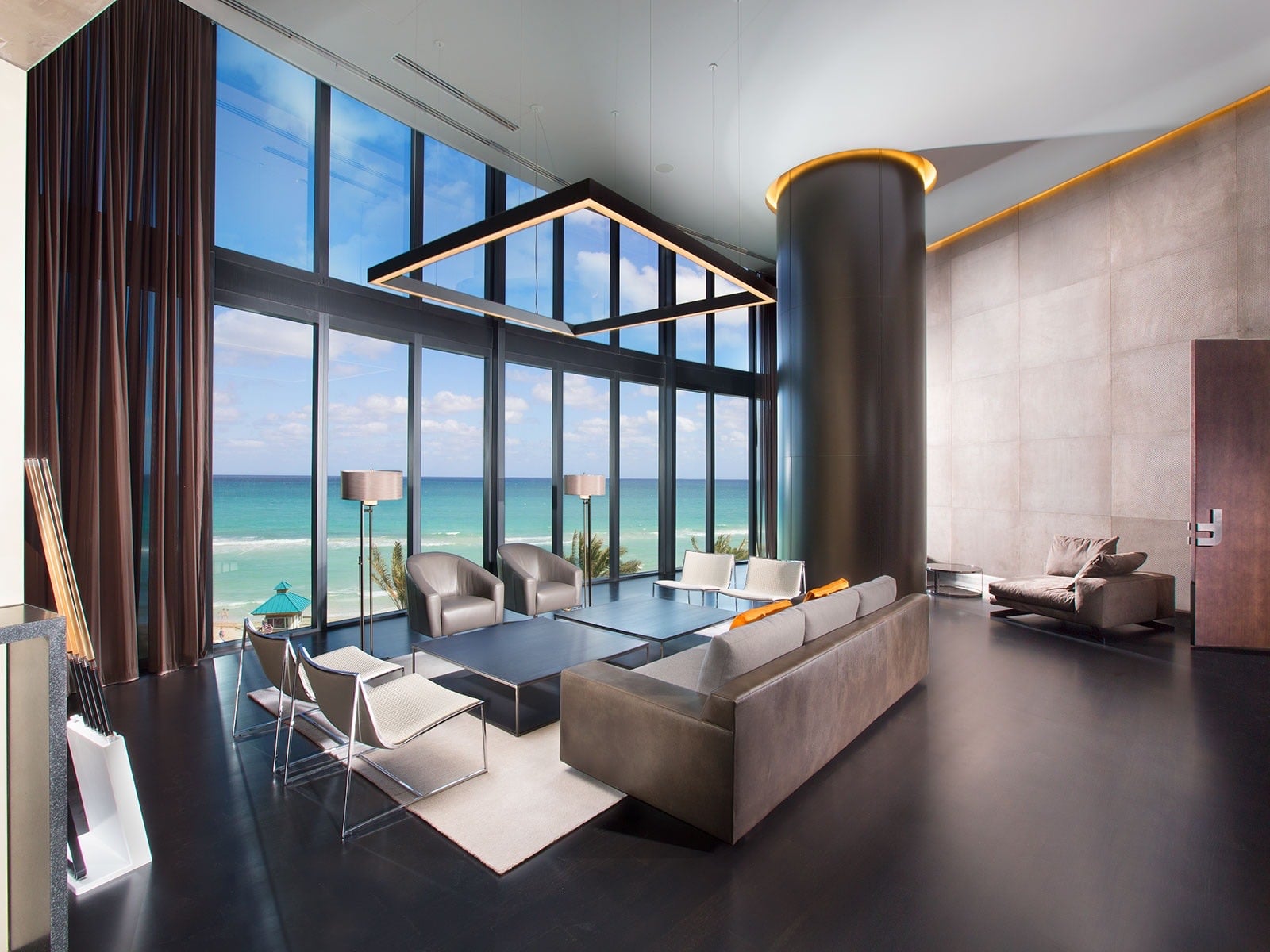 Porsche Design Tower interior with sky garage view