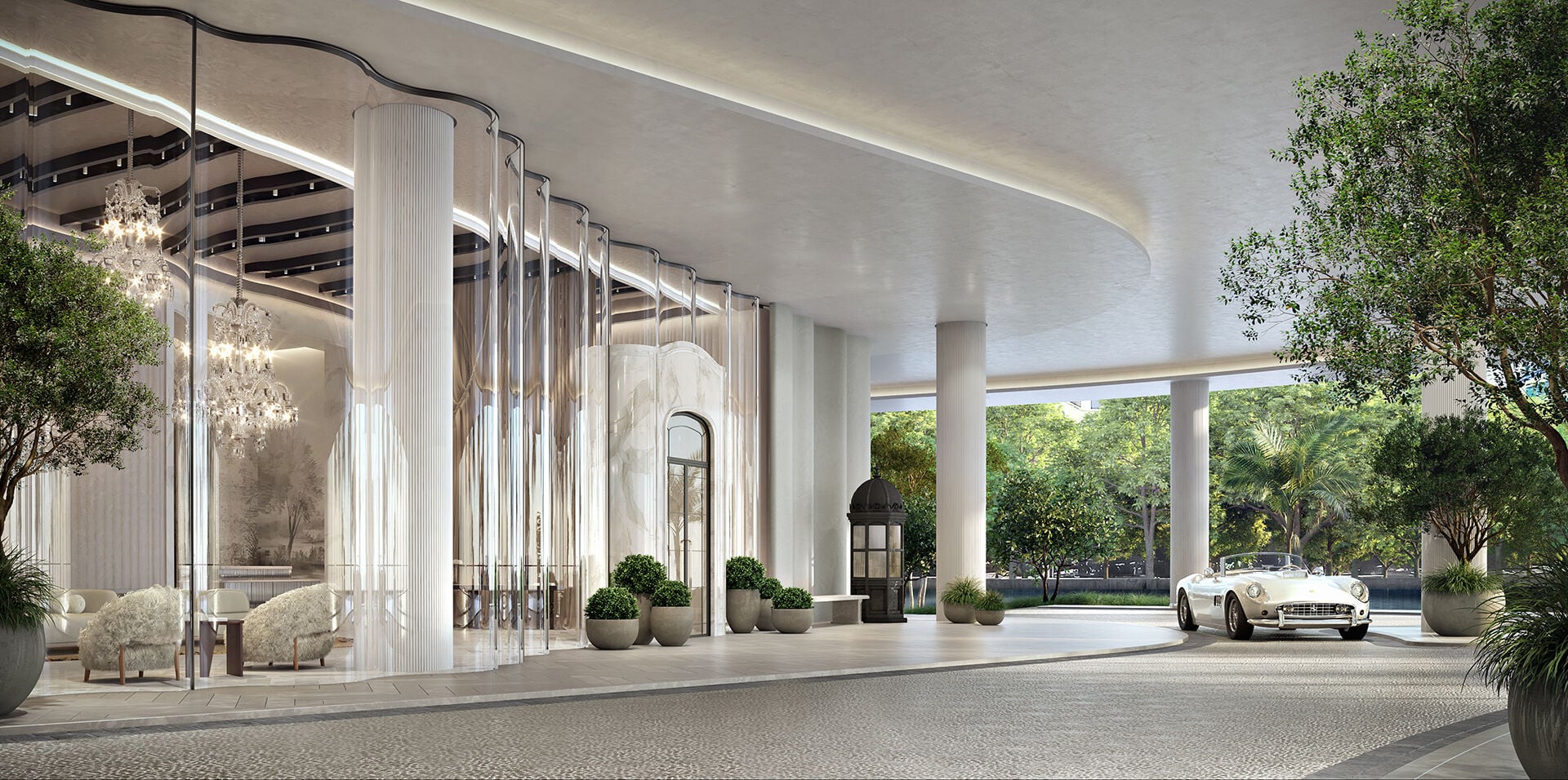 Arrival rendering, Baccarat Residences Brickell
