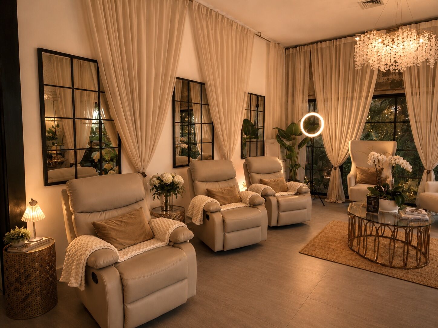 The interior of The Chic Beauty Bar