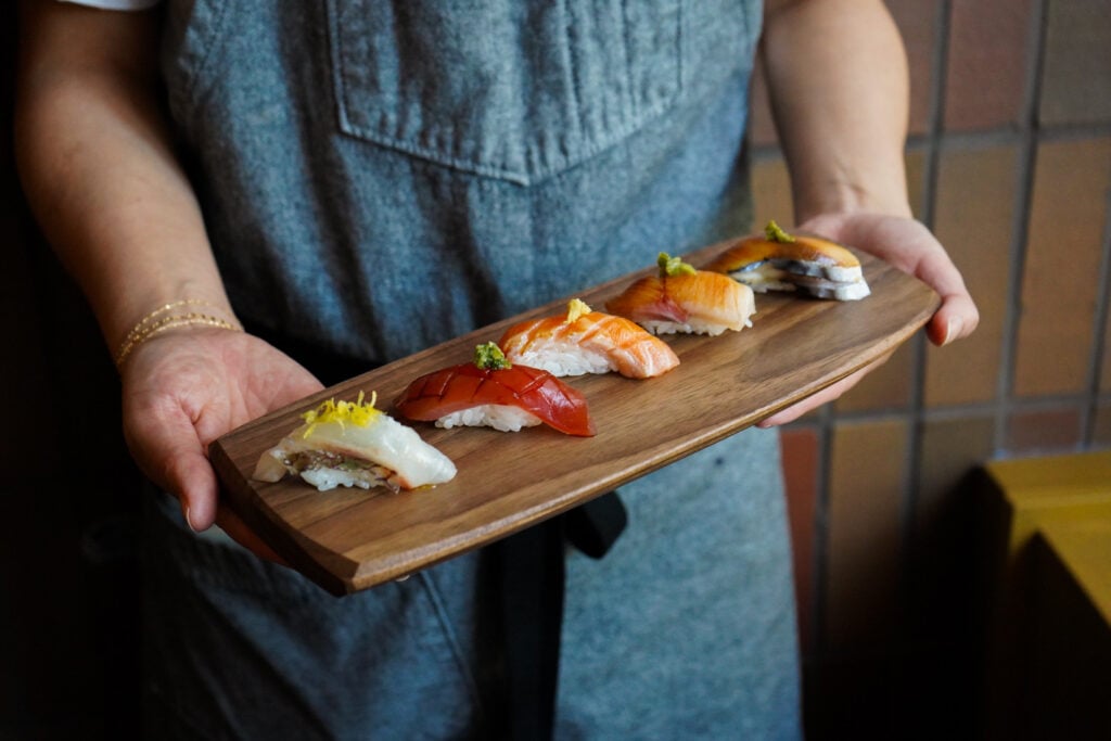 Nigiri board at Uchi Miami