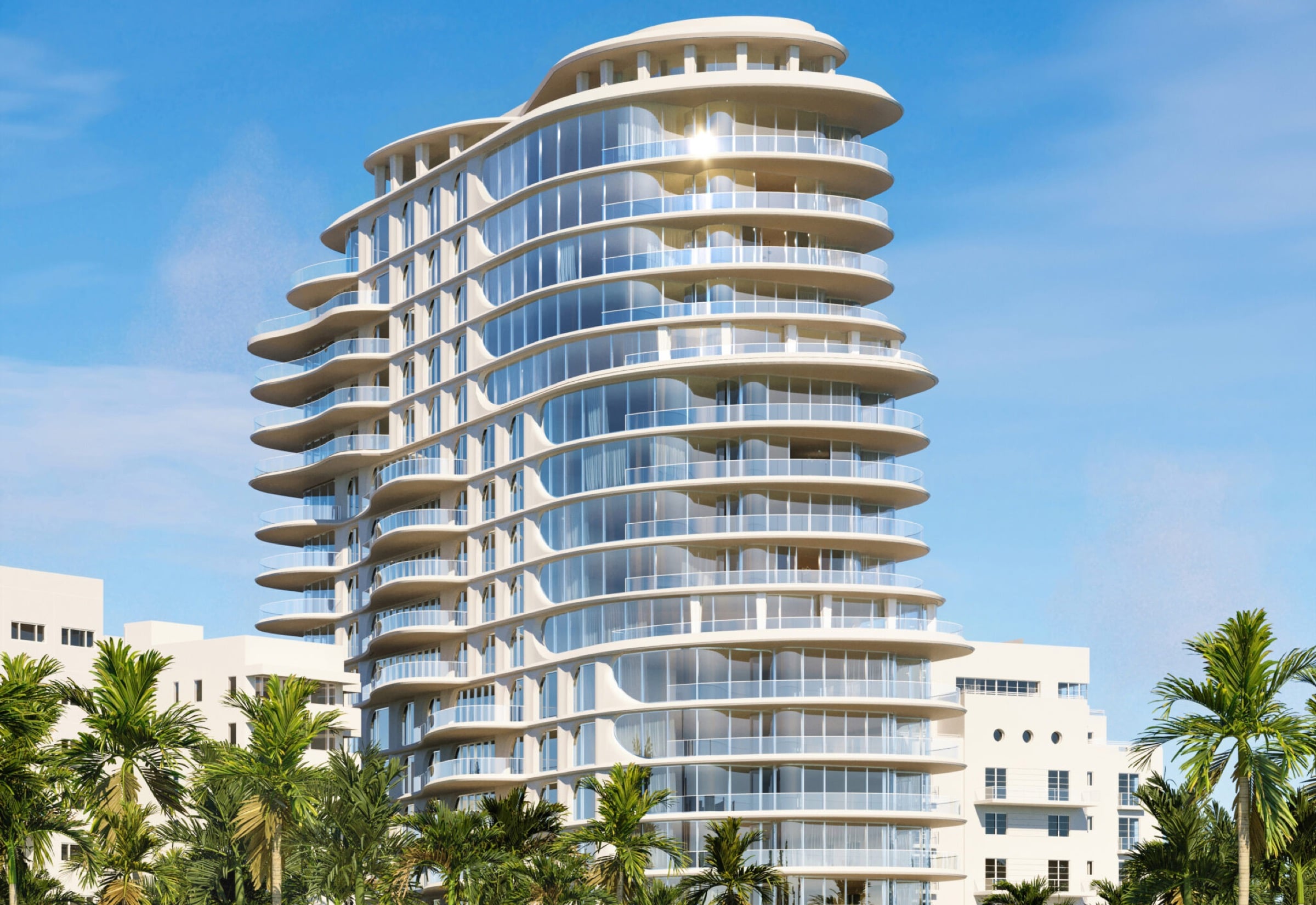 Exterior rendering of The Shore Club Resort and Residences in Miami Beach