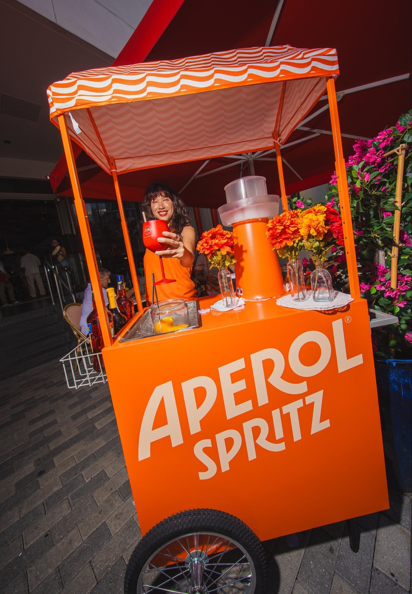 Aperol Spritz Cart at the Spritz Spectacular at DC Pie Co. in Brickell
