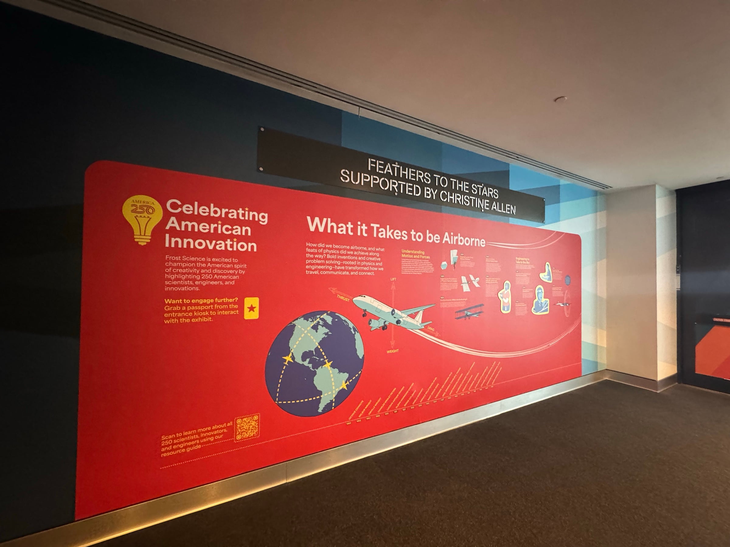 America250: Celebrating American Innovation exhibit at Frost Science