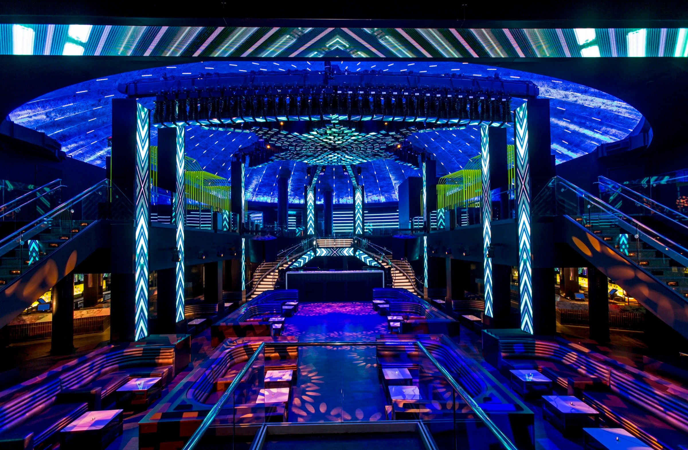 LIV Miami interior set up for World Cup watch parties