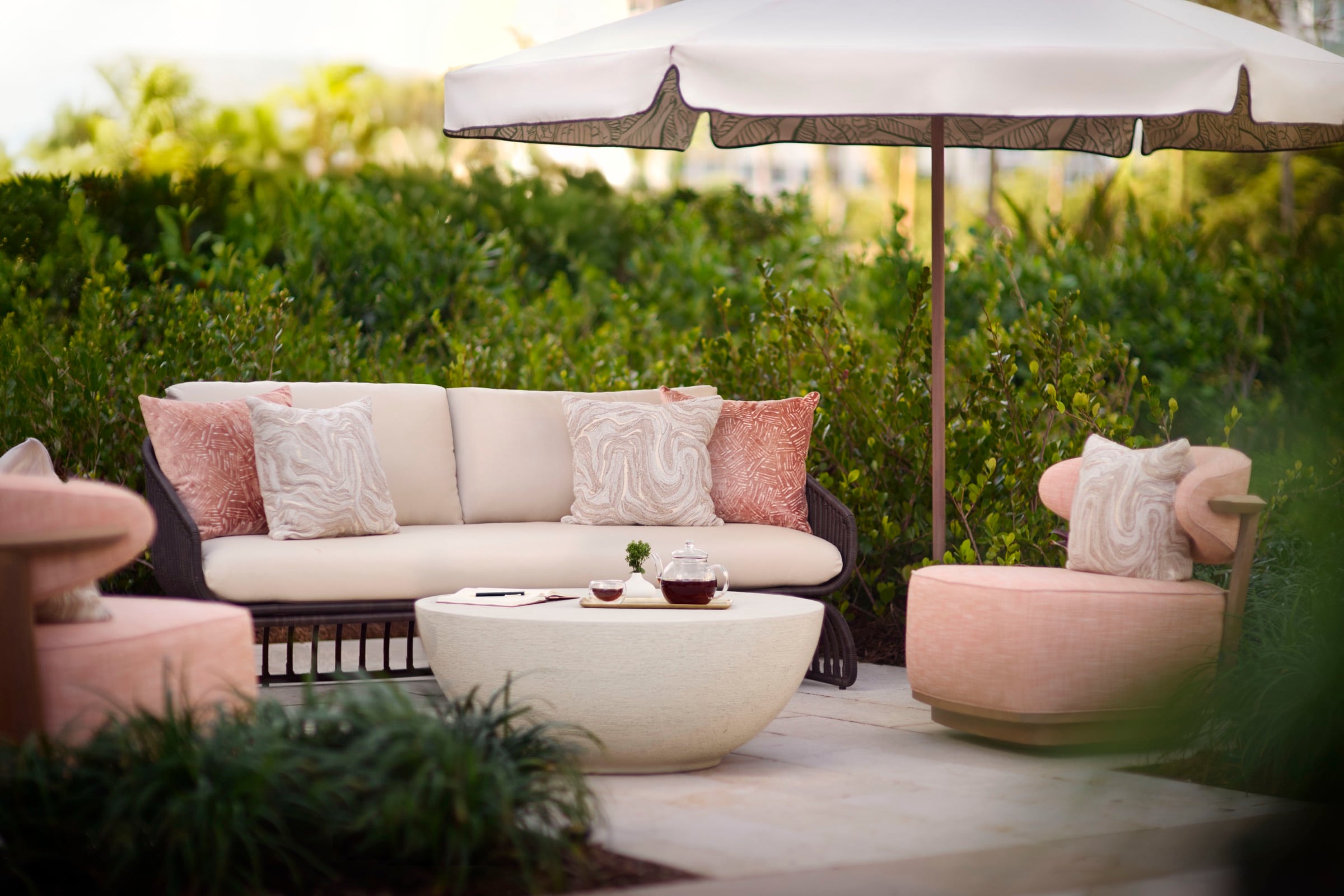 Waterfront spa garden lounge at The Ritz-Carlton Key Biscayne