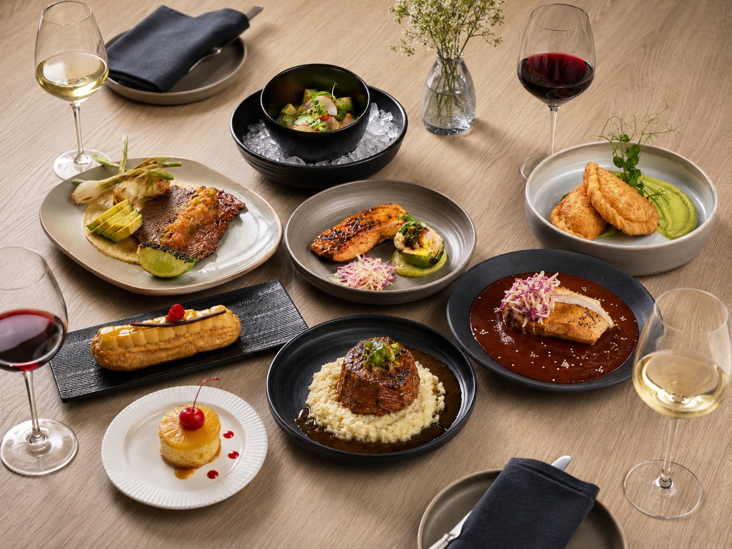 Miami Spice table spread at Toro Toro
