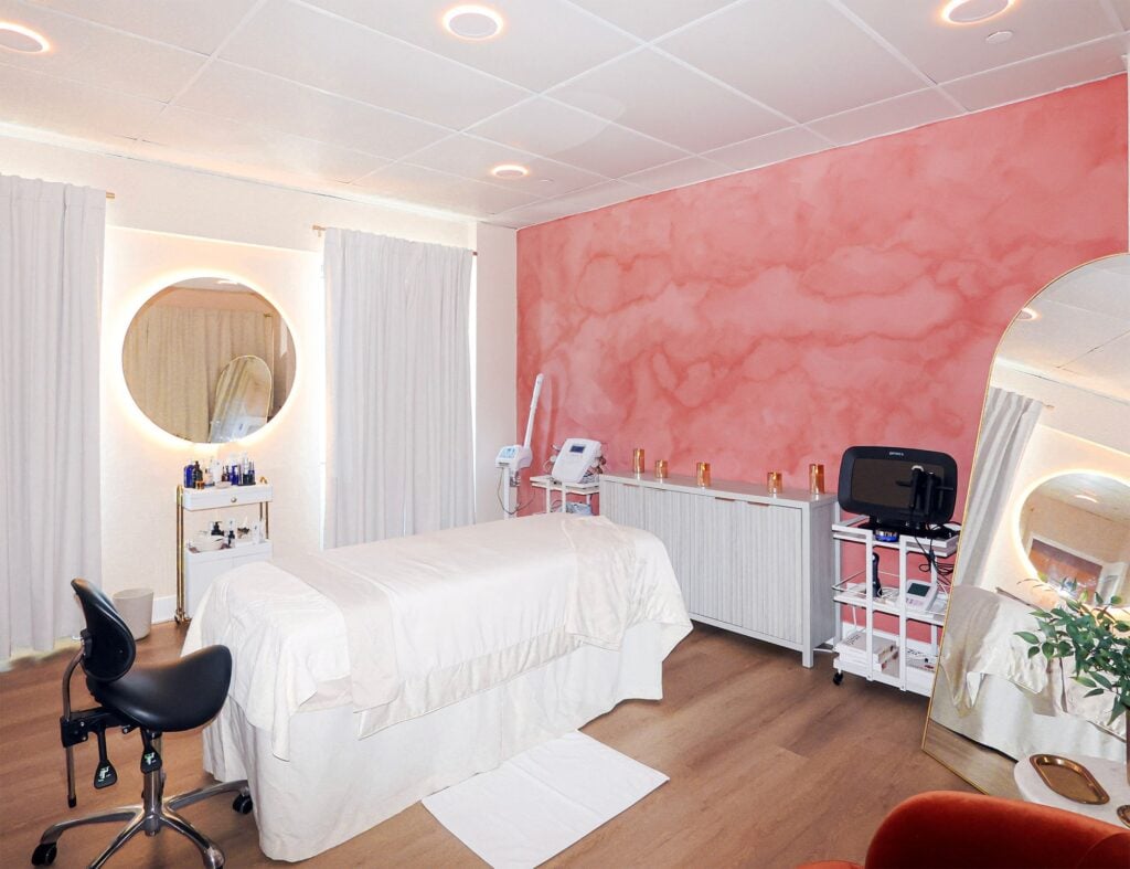 Treatment room at Skin House of Beauty in South Beach