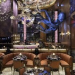 Sexy Fish Miami interior with the restaurant’s octopus installation