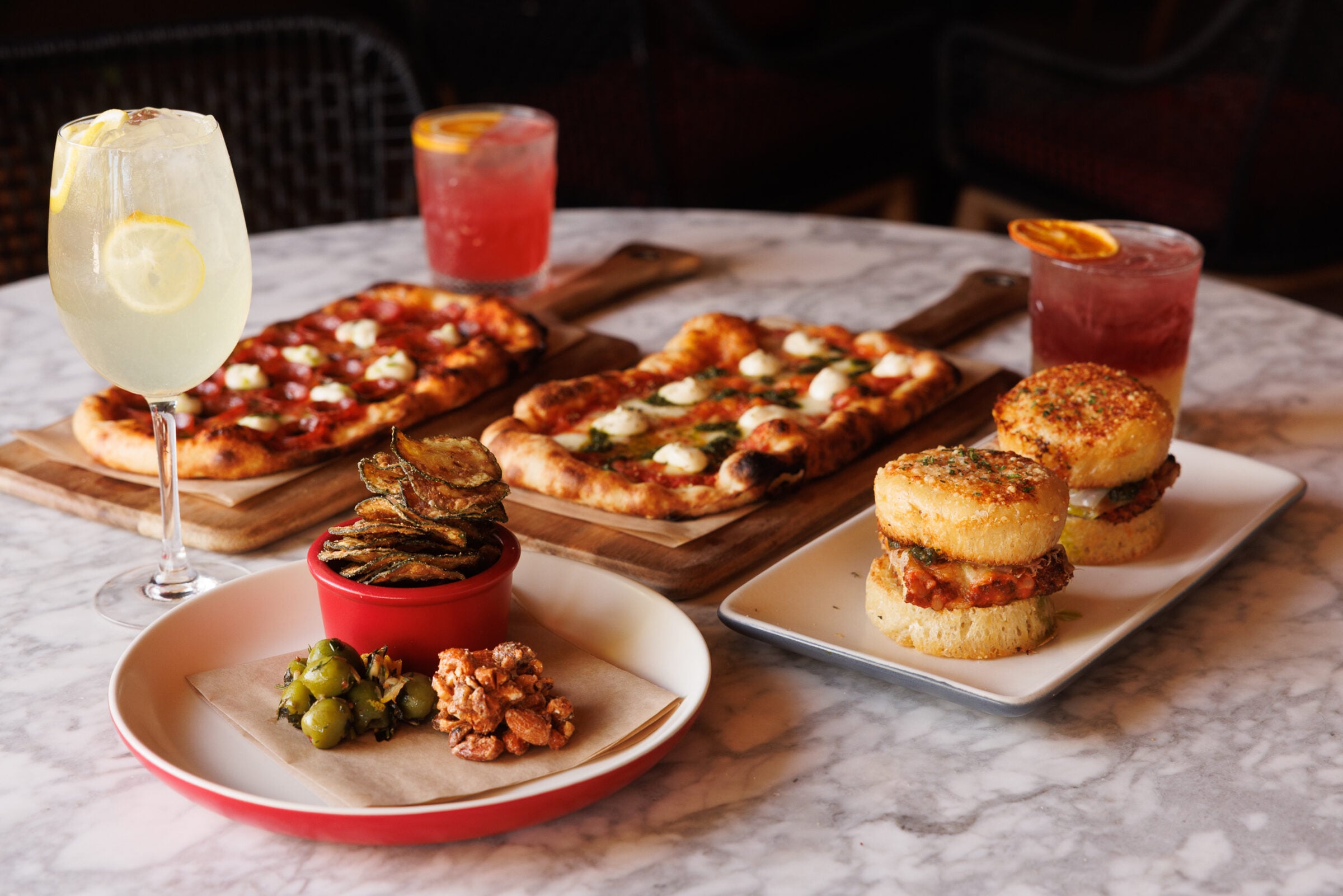 North Italia happy hour drinks, flatbreads, and small plates