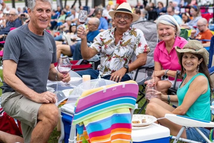 Audience enjoying a WALLCAST concert in SoundScape Park